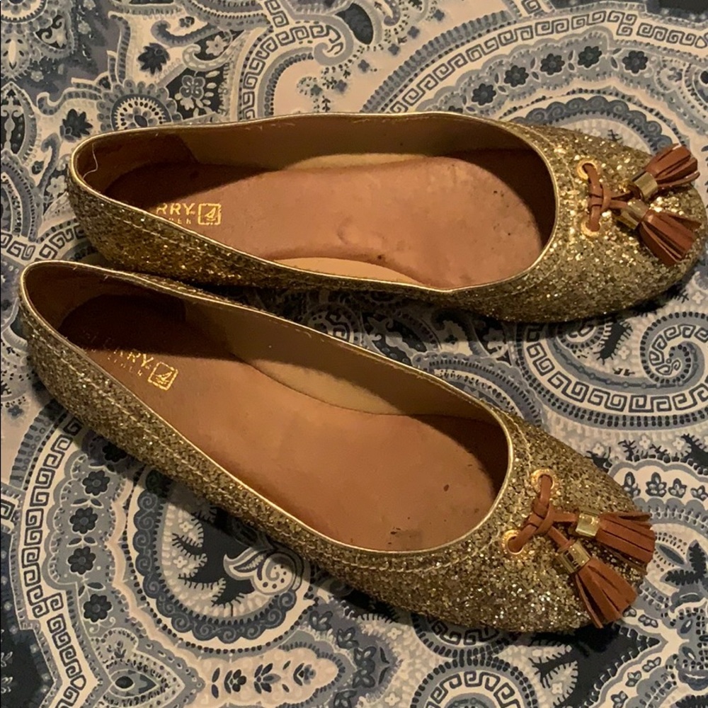 Sperry glitter flat shoes